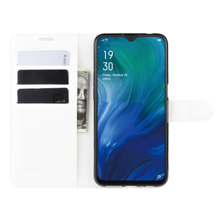 For Oppo Reno A Litchi Texture Horizontal Flip Leather Case with Wallet & Holder & Card Slots