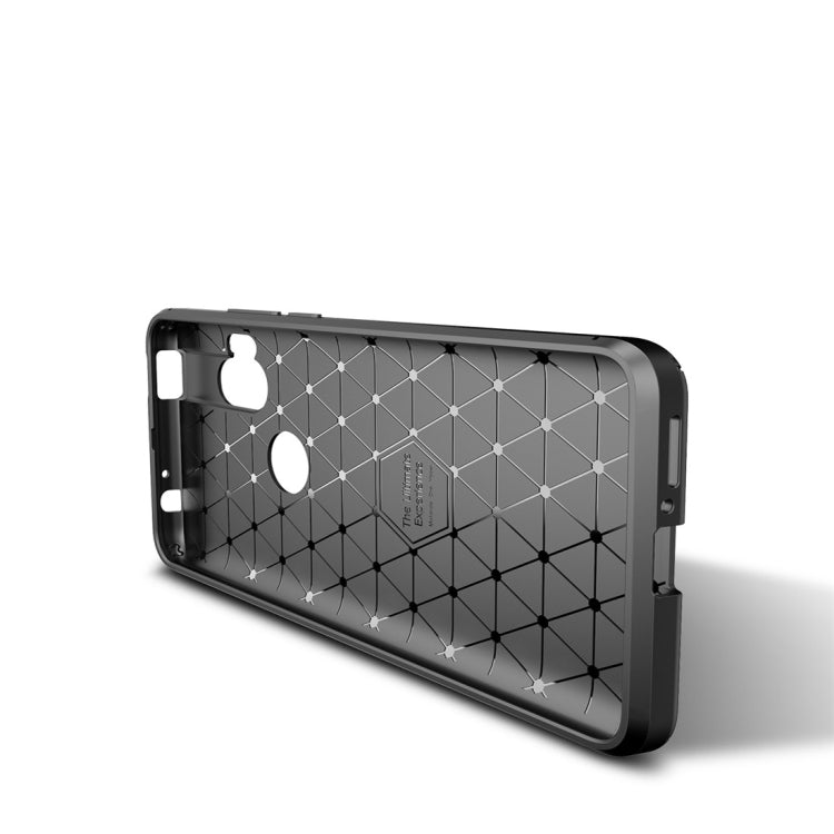For MOTO One Hyper Beetle Series Carbon Fiber Texture Shockproof TPU Case