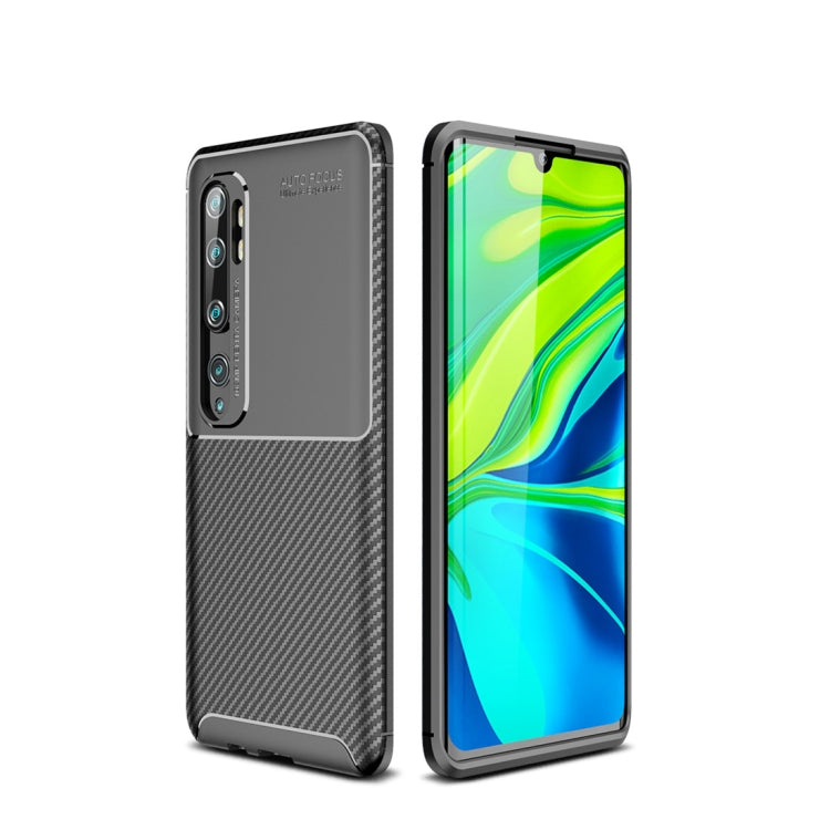 For Xiaomi Mi CC9 Pro / Note 10 Beetle Series Carbon Fiber Texture Shockproof TPU Case