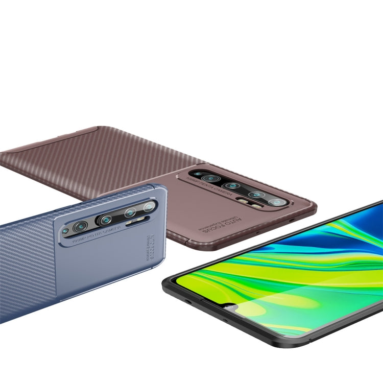 For Xiaomi Mi CC9 Pro / Note 10 Beetle Series Carbon Fiber Texture Shockproof TPU Case