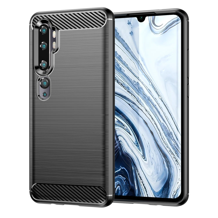 For Xiaomi Mi CC9 Pro / Note10 Brushed Texture Carbon Fiber TPU Case
