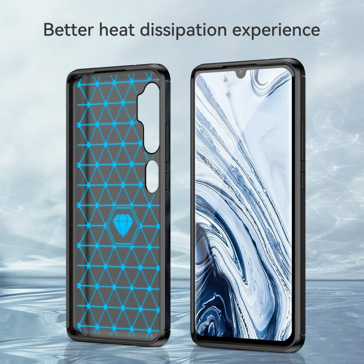 For Xiaomi Mi CC9 Pro / Note10 Brushed Texture Carbon Fiber TPU Case