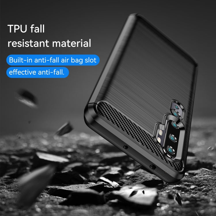 For Xiaomi Mi CC9 Pro / Note10 Brushed Texture Carbon Fiber TPU Case