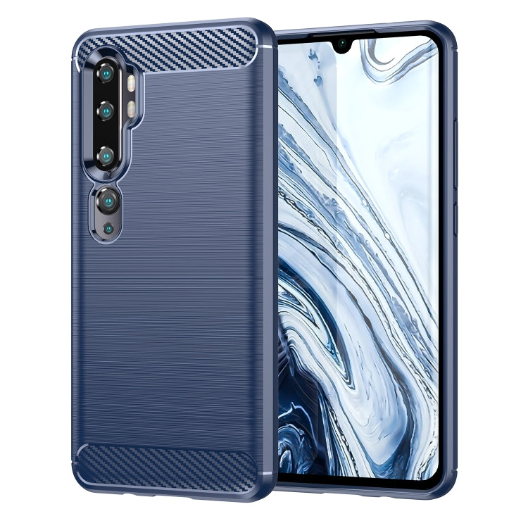 For Xiaomi Mi CC9 Pro / Note10 Brushed Texture Carbon Fiber TPU Case