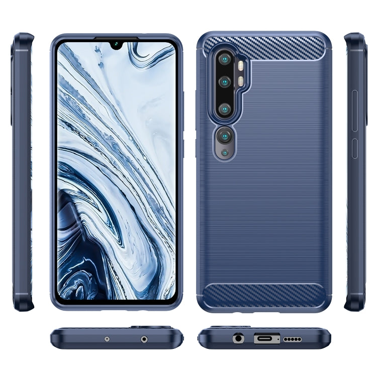 For Xiaomi Mi CC9 Pro / Note10 Brushed Texture Carbon Fiber TPU Case
