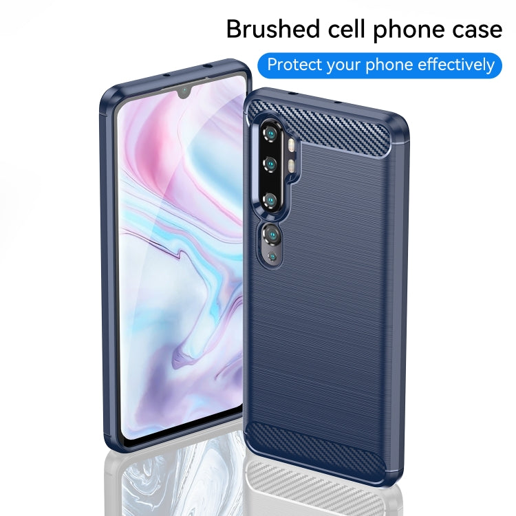 For Xiaomi Mi CC9 Pro / Note10 Brushed Texture Carbon Fiber TPU Case