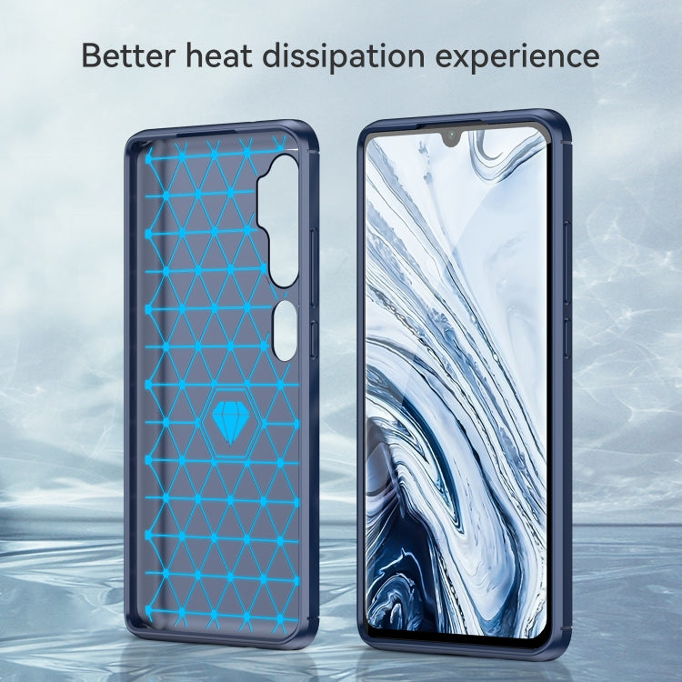 For Xiaomi Mi CC9 Pro / Note10 Brushed Texture Carbon Fiber TPU Case