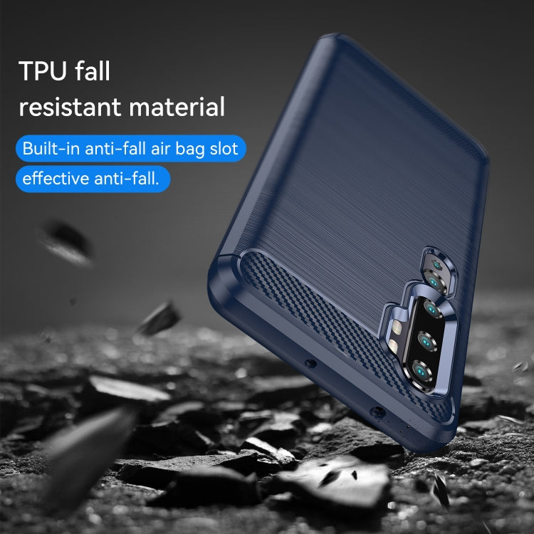 For Xiaomi Mi CC9 Pro / Note10 Brushed Texture Carbon Fiber TPU Case