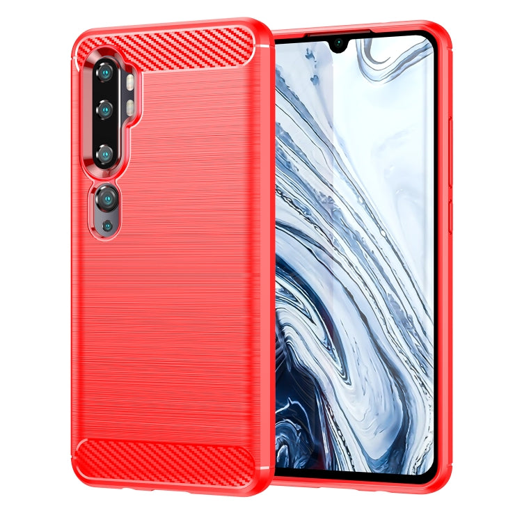 For Xiaomi Mi CC9 Pro / Note10 Brushed Texture Carbon Fiber TPU Case