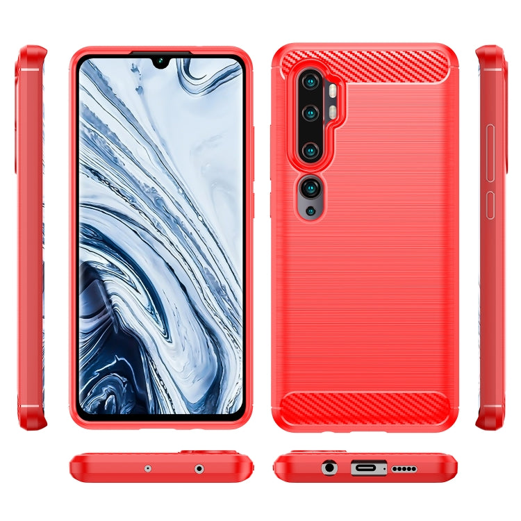 For Xiaomi Mi CC9 Pro / Note10 Brushed Texture Carbon Fiber TPU Case