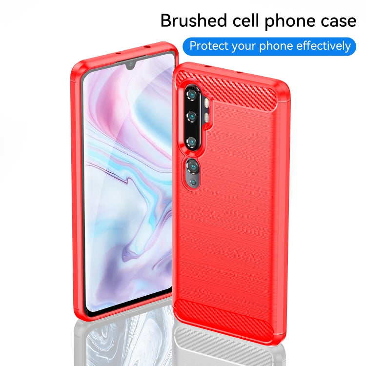 For Xiaomi Mi CC9 Pro / Note10 Brushed Texture Carbon Fiber TPU Case