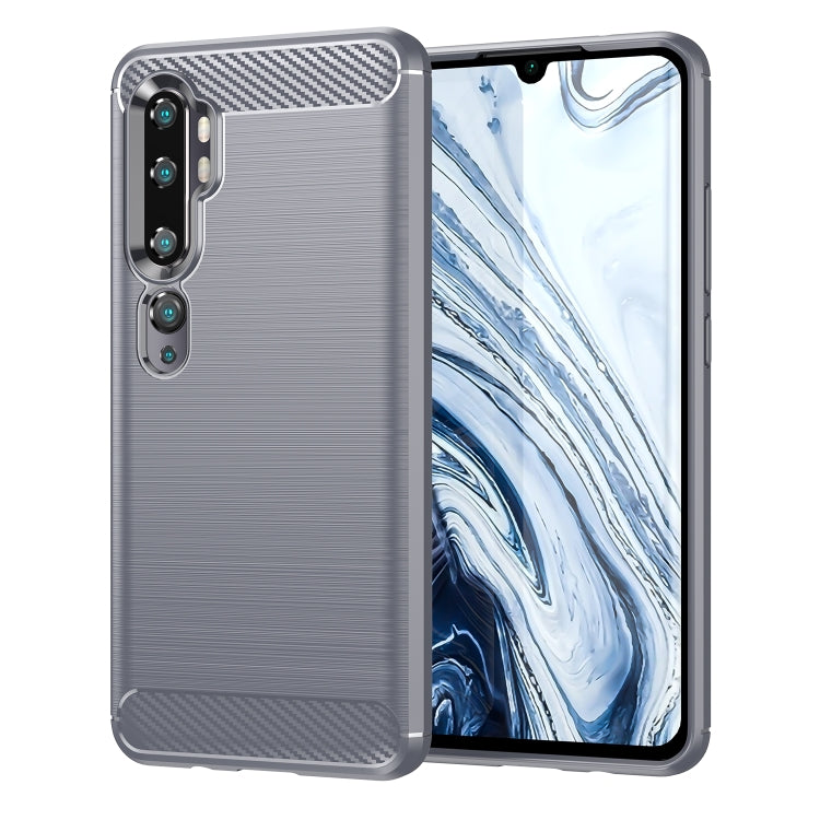 For Xiaomi Mi CC9 Pro / Note10 Brushed Texture Carbon Fiber TPU Case
