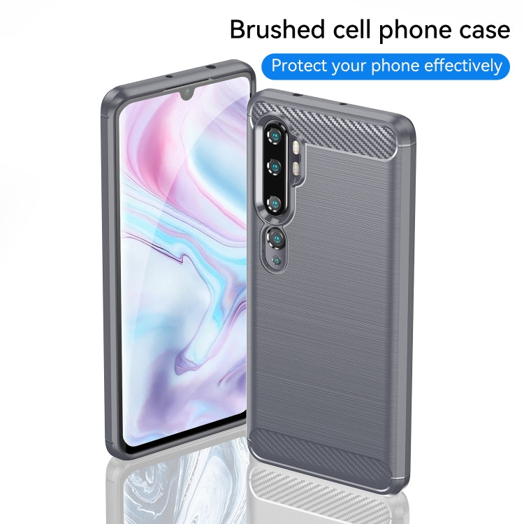 For Xiaomi Mi CC9 Pro / Note10 Brushed Texture Carbon Fiber TPU Case