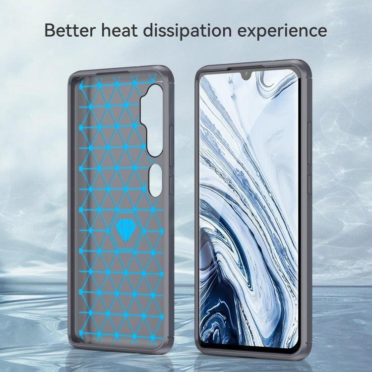 For Xiaomi Mi CC9 Pro / Note10 Brushed Texture Carbon Fiber TPU Case