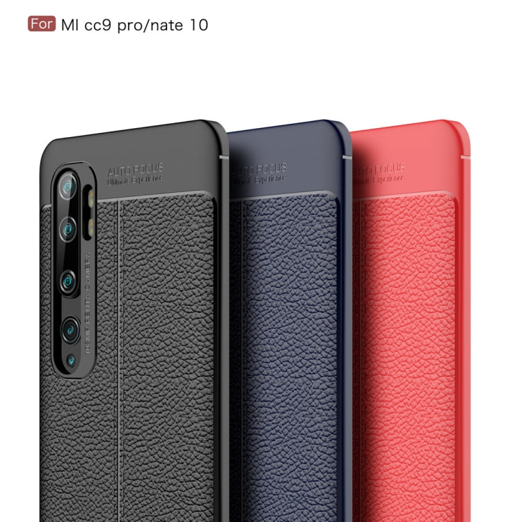 For Xiaomi Mi CC9 Pro / Note 10 Litchi Texture TPU Shockproof Case(Black)