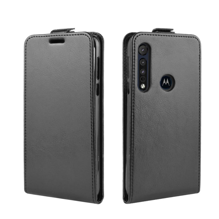 For Motorola One Macro / G8 Play Crazy Horse Vertical Flip Leather Protective Case