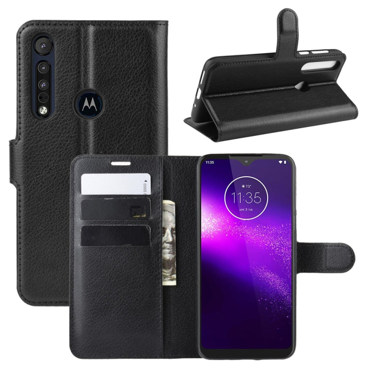 For Motorola One Macro / G8 Play Litchi Texture Horizontal Flip Leather Case with Wallet & Holder & Card Slots