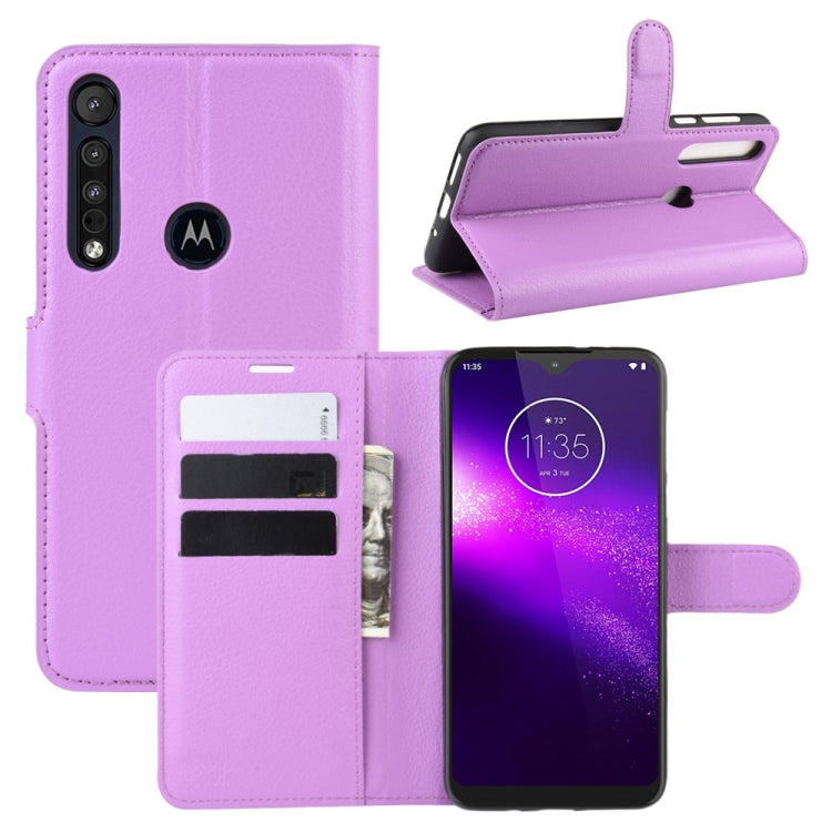 For Motorola One Macro / G8 Play Litchi Texture Horizontal Flip Leather Case with Wallet & Holder & Card Slots