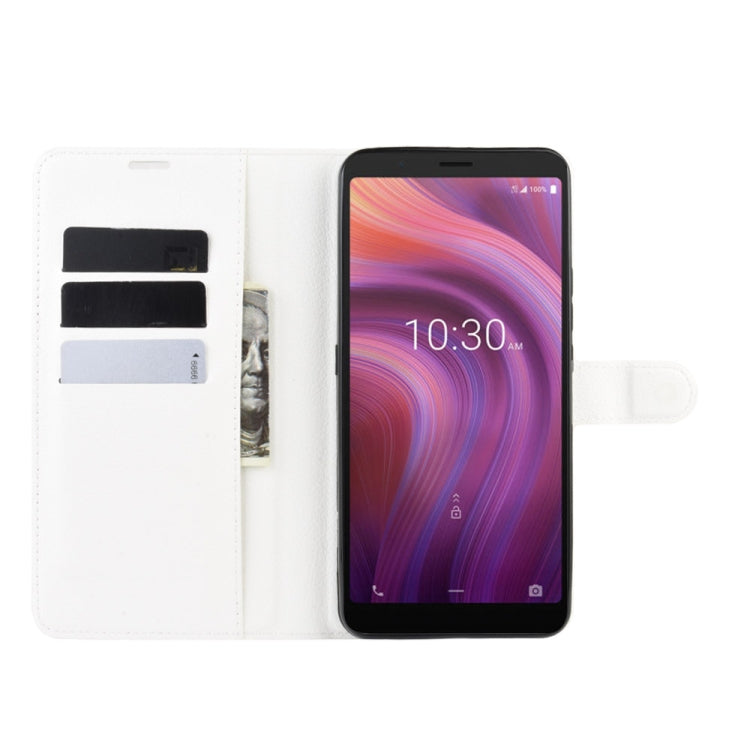 For Alcatel 3V 2019 Litchi Texture Horizontal Flip Leather Case with Wallet & Holder & Card Slots