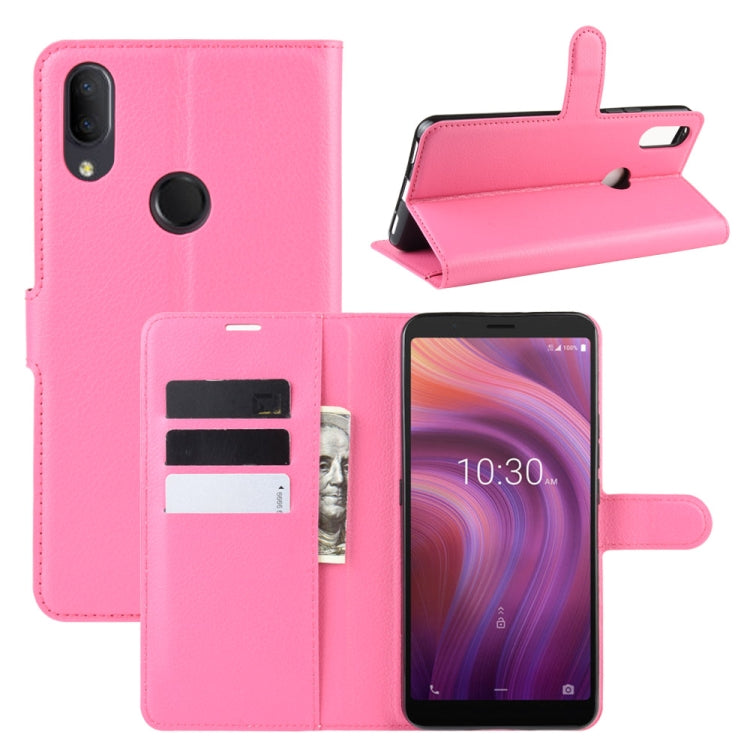 For Alcatel 3V 2019 Litchi Texture Horizontal Flip Leather Case with Wallet & Holder & Card Slots