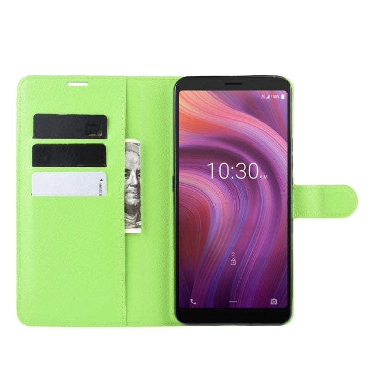 For Alcatel 3V 2019 Litchi Texture Horizontal Flip Leather Case with Wallet & Holder & Card Slots