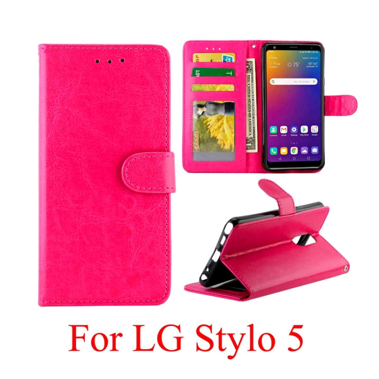 For LG Stylo 5 Crazy Horse Texture Horizontal Flip Leather Case with Holder & Card Slots & Wallet & Photo Frame