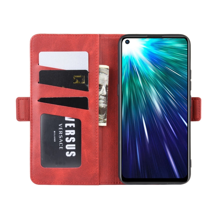For Vivo Z5x / Z1 Pro  Double Buckle Crazy Horse Business Mobile Phone Holster with Card Wallet Bracket Function