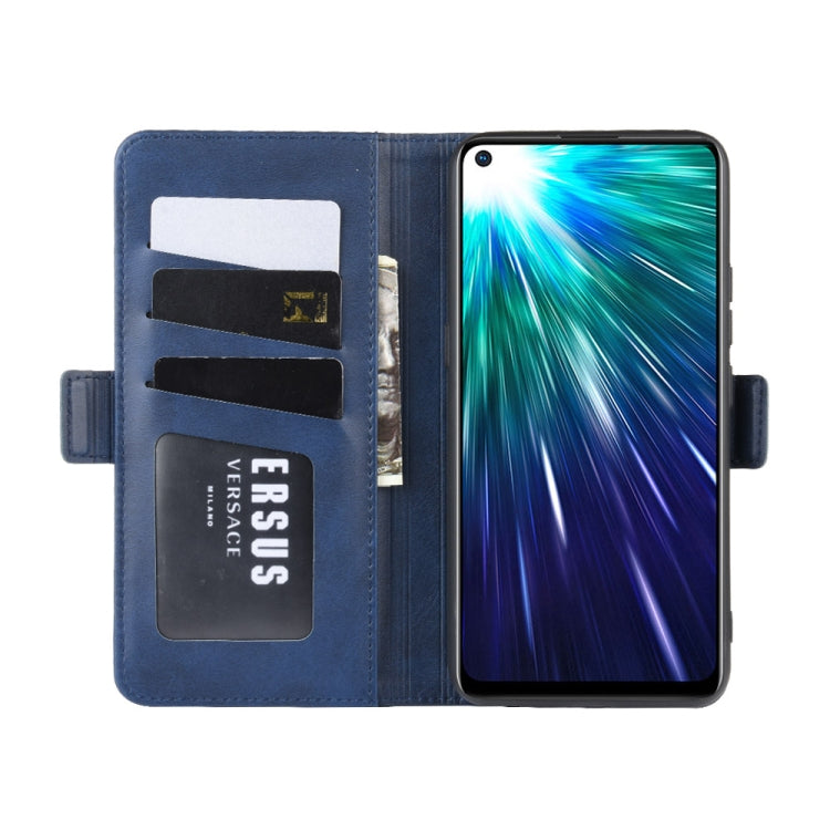 For Vivo Z5x / Z1 Pro  Double Buckle Crazy Horse Business Mobile Phone Holster with Card Wallet Bracket Function
