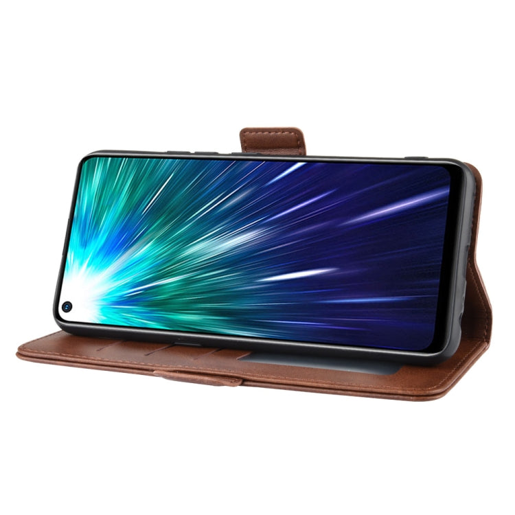 For Vivo Z5x / Z1 Pro  Double Buckle Crazy Horse Business Mobile Phone Holster with Card Wallet Bracket Function