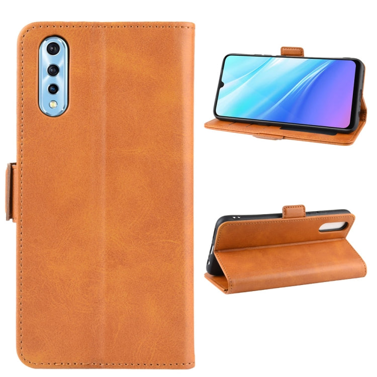 For Vivo Y7S /iQOO Neo / Z5 Double Buckle Crazy Horse Business Mobile Phone Holster with Card Wallet Bracket Function