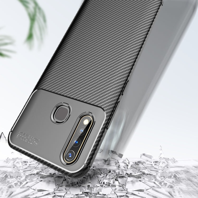 For Vivo U3 / Y19 Carbon Fiber Texture Shockproof TPU Case