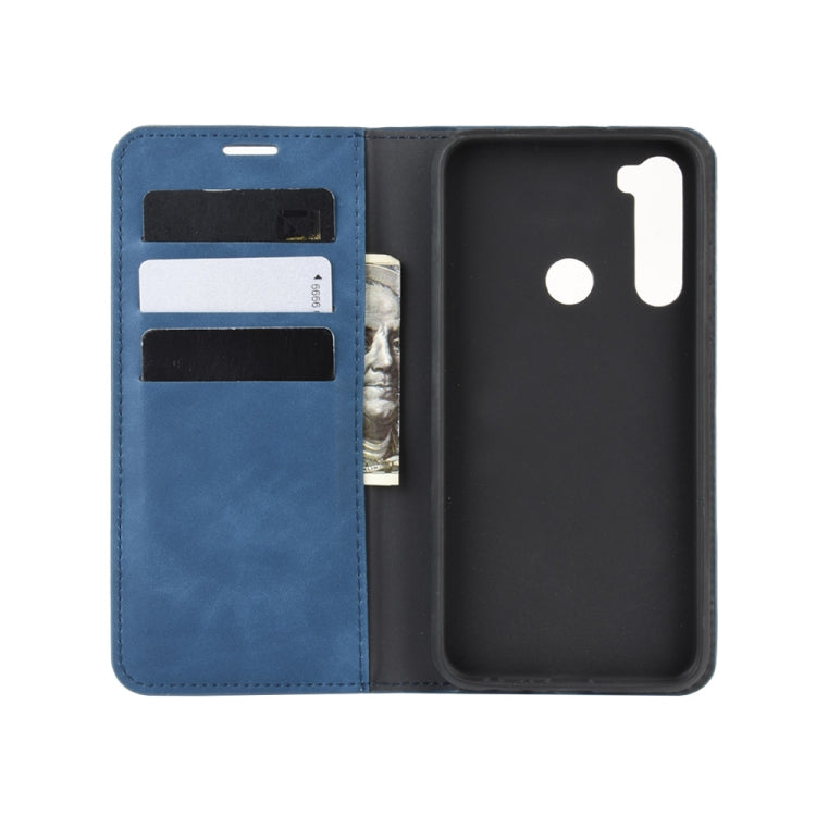 For Xiaomi Redmi Note 8 Retro-skin Business Magnetic Suction Leather Case with Holder & Card Slots & Wallet