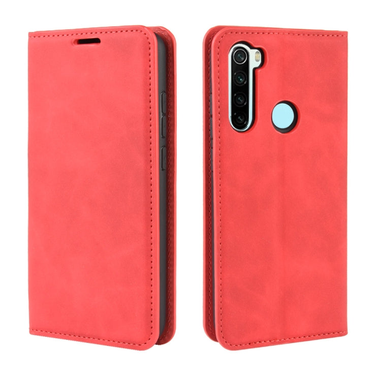 For Xiaomi Redmi Note 8 Retro-skin Business Magnetic Suction Leather Case with Holder & Card Slots & Wallet