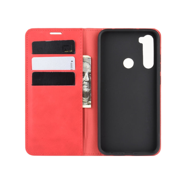 For Xiaomi Redmi Note 8 Retro-skin Business Magnetic Suction Leather Case with Holder & Card Slots & Wallet