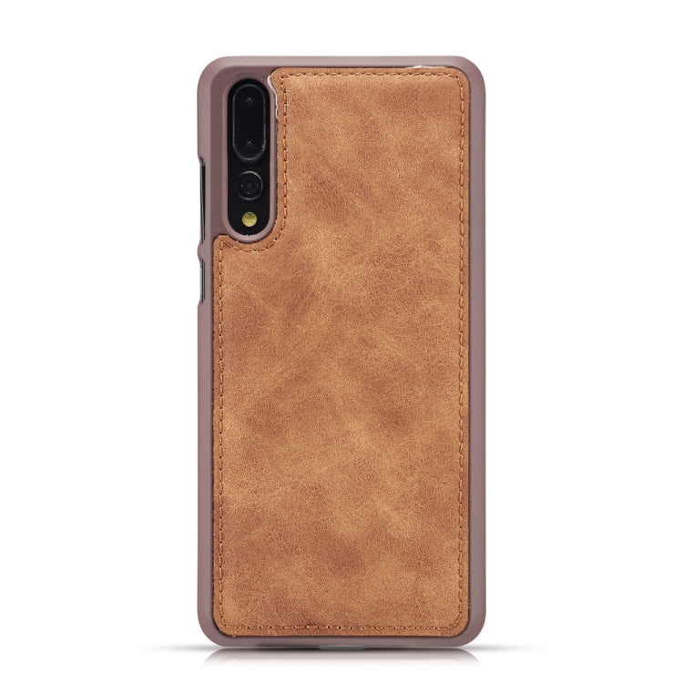 For Huawei P20 Retro Magnetic Detachable Horizontal Flip Leather Case with Card Slots & Wallet & Photo Frame