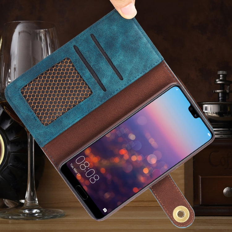 For Huawei P20 Retro Magnetic Detachable Horizontal Flip Leather Case with Card Slots & Wallet & Photo Frame