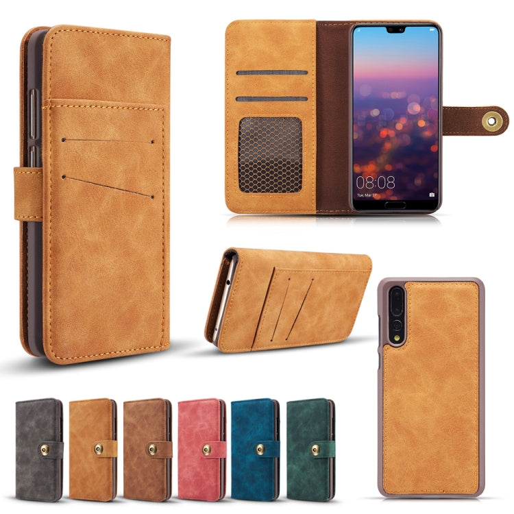 For Huawei P20 Pro Retro Magnetic Detachable Horizontal Flip Leather Case with Card Slots & Wallet & Photo Frame
