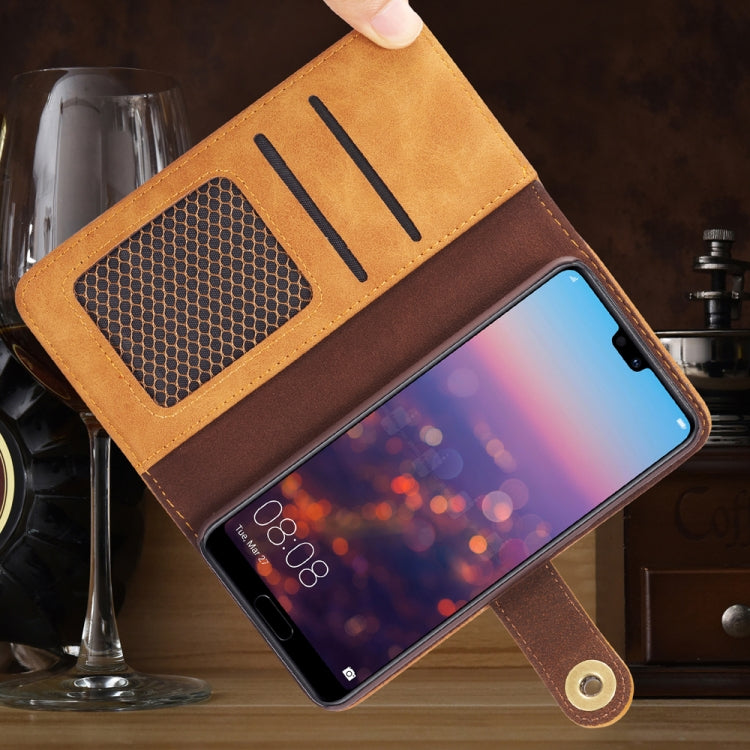 For Huawei P20 Pro Retro Magnetic Detachable Horizontal Flip Leather Case with Card Slots & Wallet & Photo Frame