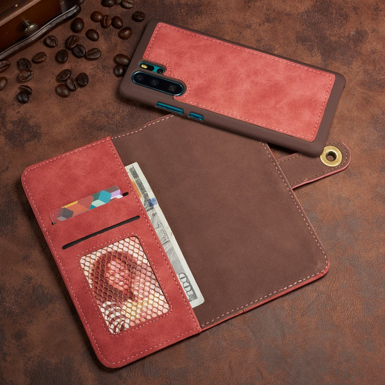For Huawei P30 Pro Retro Magnetic Detachable Horizontal Flip Leather Case with Card Slots & Wallet & Photo Frame