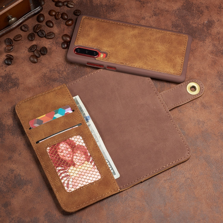 For Huawei P30 Retro Magnetic Detachable Horizontal Flip Leather Case with Card Slots & Wallet & Photo Frame