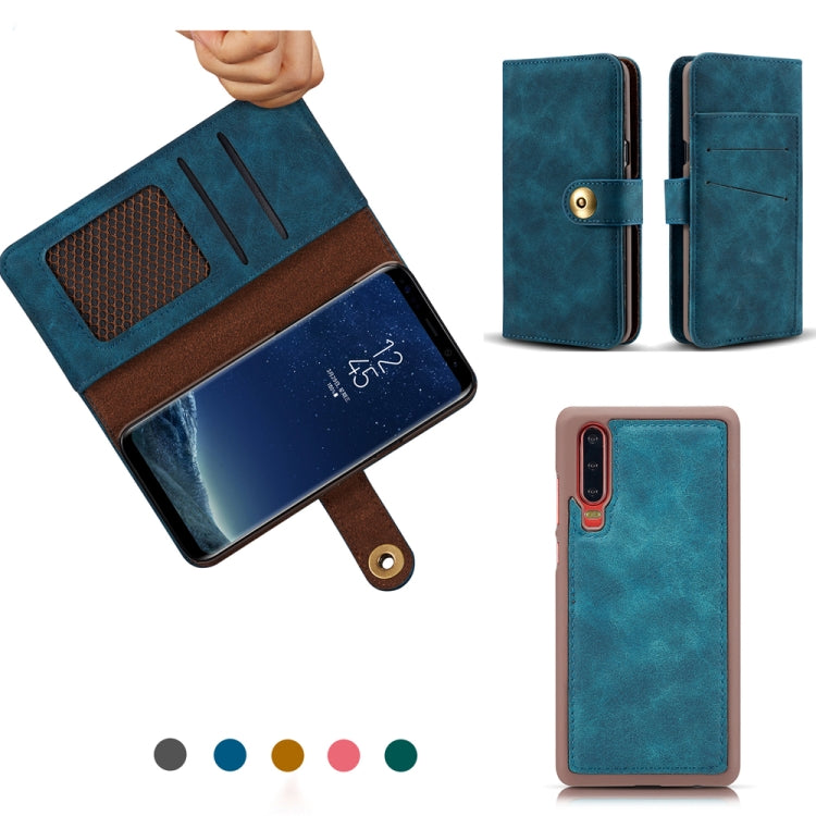 For Huawei P30 Retro Magnetic Detachable Horizontal Flip Leather Case with Card Slots & Wallet & Photo Frame
