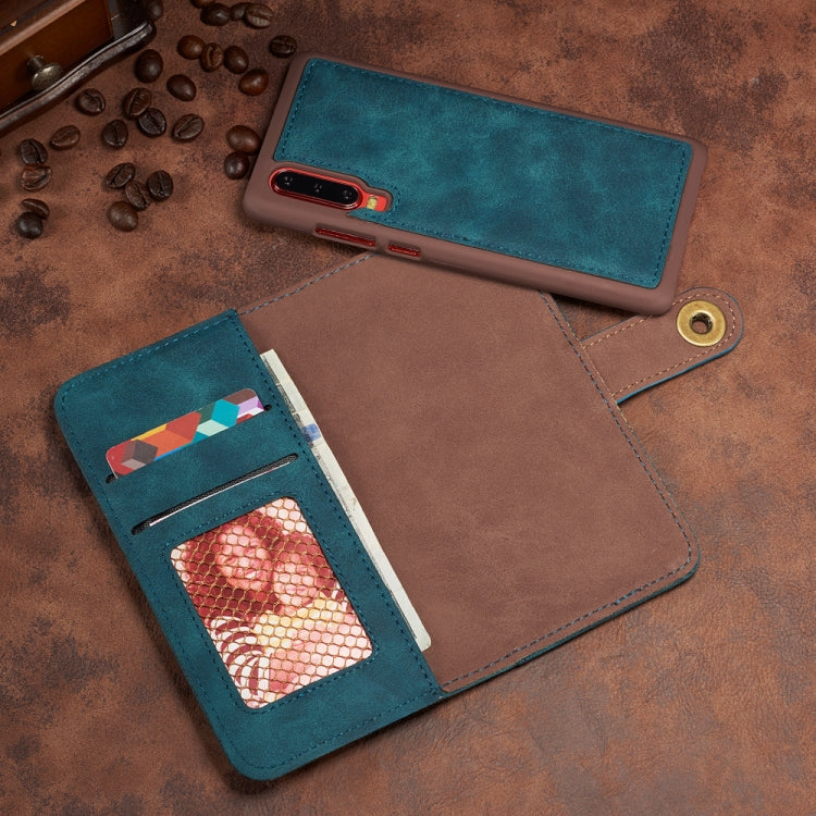 For Huawei P30 Retro Magnetic Detachable Horizontal Flip Leather Case with Card Slots & Wallet & Photo Frame