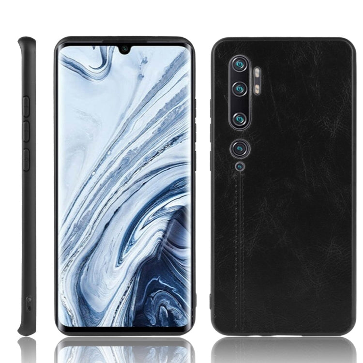 For Xiaomi Mi Note 10/Note10 Pro/CC9 Pro Shockproof Sewing Cow Pattern Skin PC + PU + TPU Case