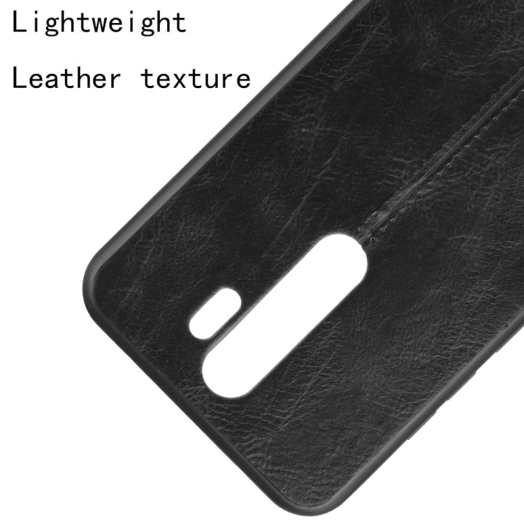 For Xiaomi Redmi Note 8 Pro Shockproof Sewing Cow Pattern Skin PC + PU + TPU Case