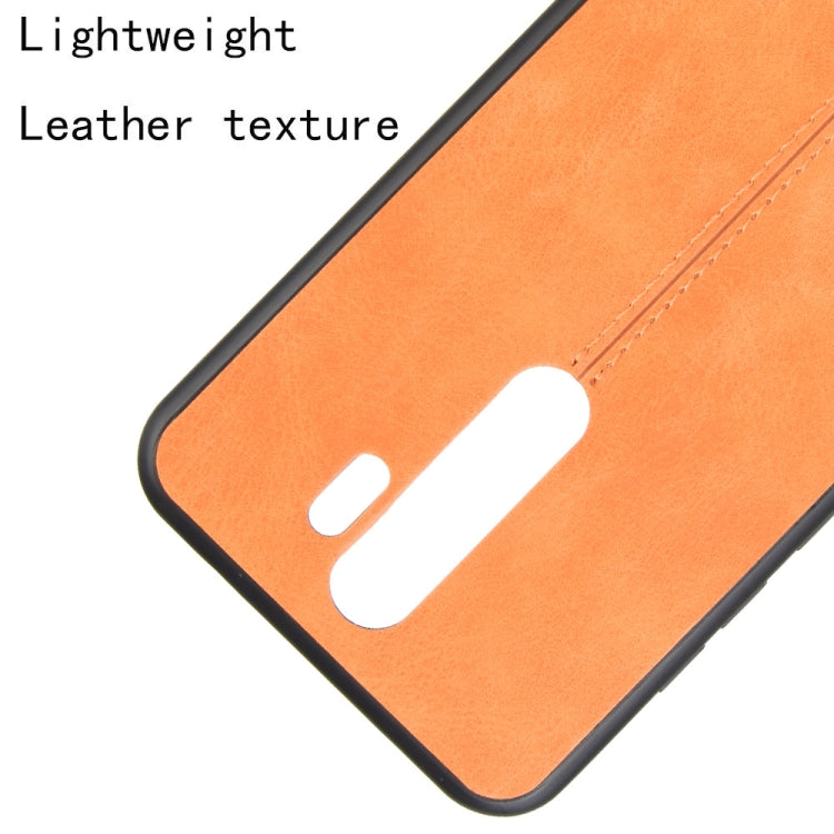 For Xiaomi Redmi Note 8 Pro Shockproof Sewing Cow Pattern Skin PC + PU + TPU Case