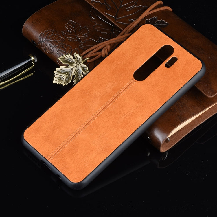 For Xiaomi Redmi Note 8 Pro Shockproof Sewing Cow Pattern Skin PC + PU + TPU Case