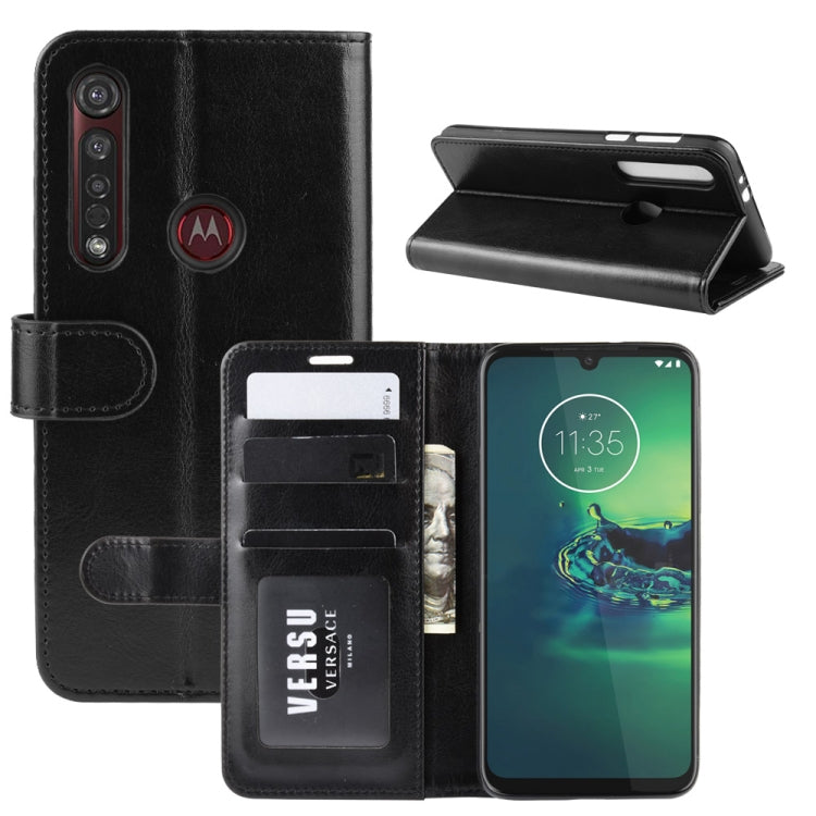 For Motorola Moto G8 Plus R64 Texture Single Horizontal Flip Protective Case with Holder & Card Slots & Wallet& Photo Frame