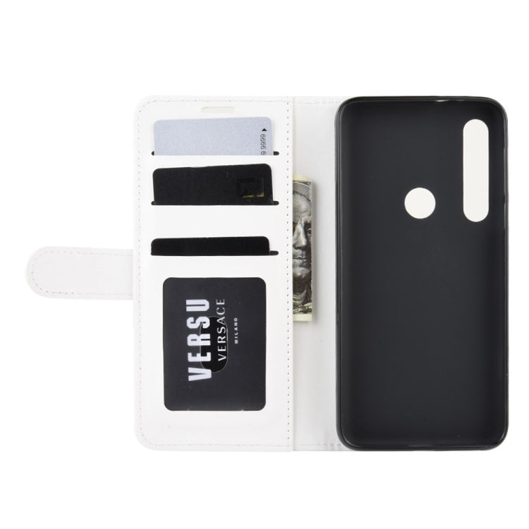 For Motorola Moto G8 Plus R64 Texture Single Horizontal Flip Protective Case with Holder & Card Slots & Wallet& Photo Frame