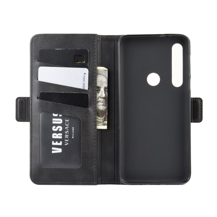 For Motorola Moto G8 Plus Dual-side Magnetic Buckle Horizontal Flip Leather Case with Holder & Card Slots & Wallet