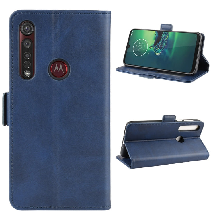 For Motorola Moto G8 Plus Dual-side Magnetic Buckle Horizontal Flip Leather Case with Holder & Card Slots & Wallet